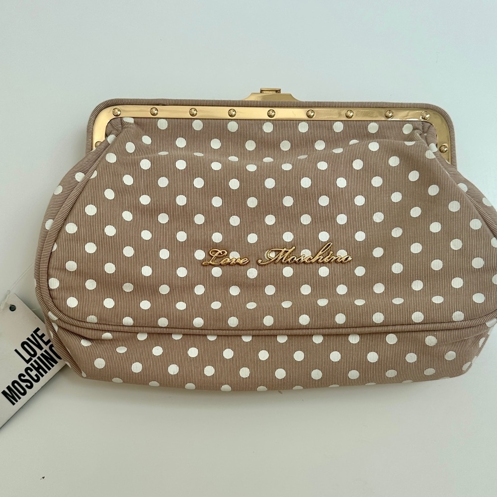 Love Moschino new polka dot clutch